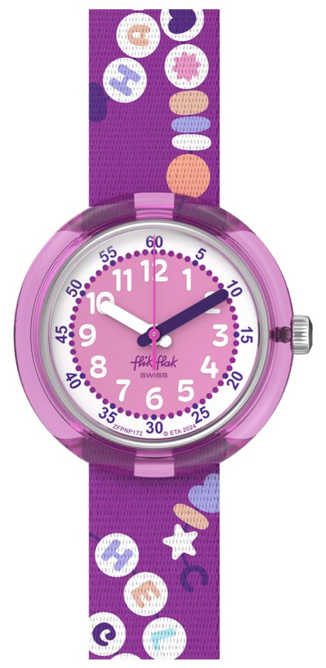 Flik Flak Bff (31,85 mm) Ã  cadran rose et blanc / montre