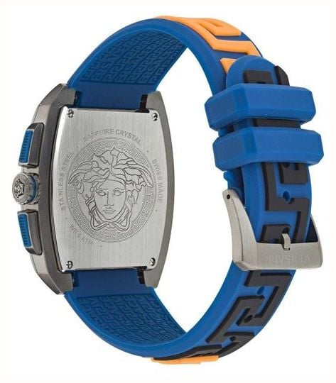 Versace Dominus (42mm) Blue Dial / Blue And Orange Rubber
