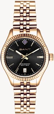 GANT Sussex (34 mm) cadran noir / acier inoxydable pvd or G136012