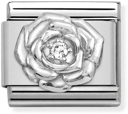 Nomination Composable CL Symbols Stainless Steel Silver 925 And Cubic Zirconia Rose 330311/12