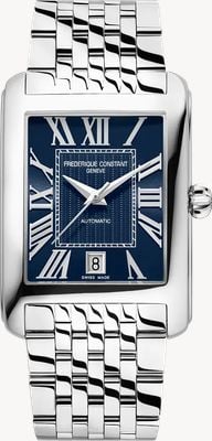 Frederique Constant Classics carrée automatico (30mm) quadrante blu / bracciale in acciaio inossidabile FC-303RN4C6B
