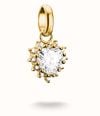 Thomas Sabo THOMAS SABO Charm Club Connect 18ct Yellow Gold Plated Heart Cut Cubic Zirconia Charm CC1279-M01-14
