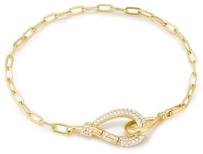 Ania Haie Gold Interlocked Pavé & Polished Knot Bracelet B077-03G