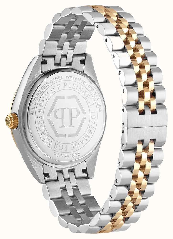 Philipp Plein DATE SUPERLATIVE Quartz (34mm) Green Sandstone Dial / Two-Tone Stainless Steel Bracelet PWYFA1626 - vista alternativa 2