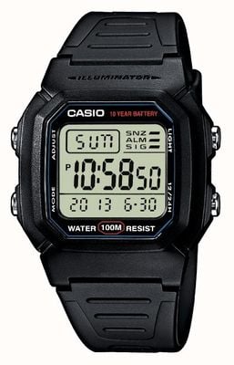Casio Digitaler Alarm-Chronograph mit Sportausrüstung W-800H-1AVES