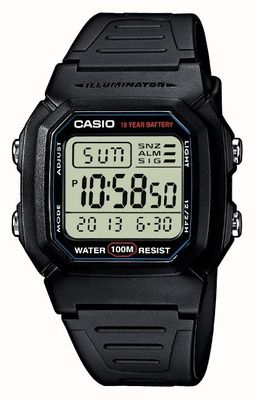 Casio W-735H-1BVCF Orologio Uomo Digitale Al Quarzo – Con Vibrazione, Cronometro 1/100s, 100m Water Resistant