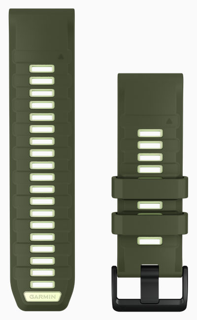 Garmin QuickFit Bands (26mm) Olive Drab/Citron Silicone with Black Hardware - Strap Only 010-14508-01