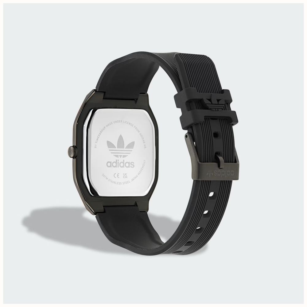 Adidas City Tech Square Black Square Dial With Black Silicone Strap AOFH26515 - 备用视图 2