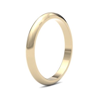 James Moore Wedding Rings | 9ct Yellow Gold | 2.5mm | Heavy | D-Shape | AG_2.5LHD-9Y