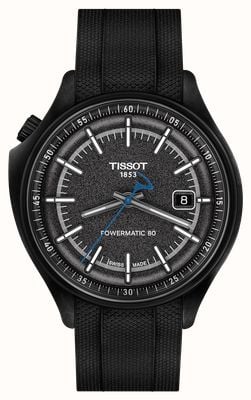 Tissot Pinarello Powermatic 80 edizione speciale (43 mm) quadrante nero / cinturino in caucciù nero T1624089706100