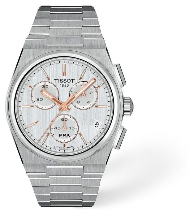 Tissot Prx chronographe à quartz (41mm) cadran argenté / montre