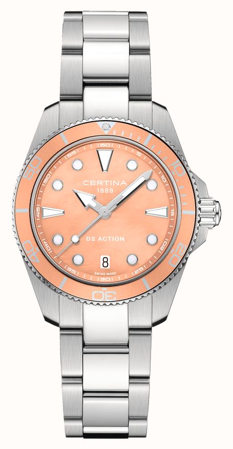 Certina DS Action Quartz Peach Mother-of-Pearl Dial