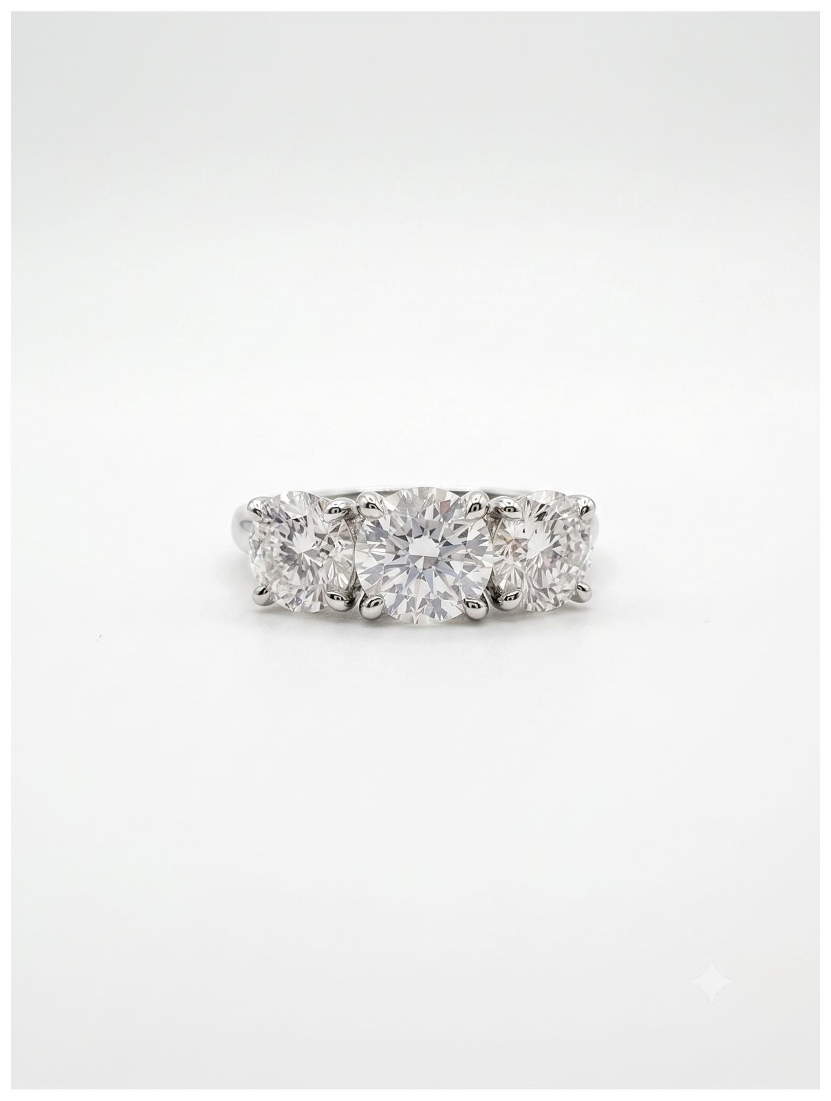 Bass Platinum Trilogy Ring Lab Grown Diamond Ring Jewellery
