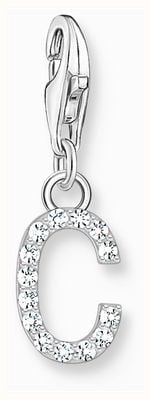 Thomas Sabo Charm Pendant Letter C With White Stones Sterling Silver 1943-051-14