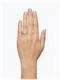 Baguette And Round Brilliant Natural Diamond 18ct White Gold Cocktail Ring JM4539 - vista alternativa 4
