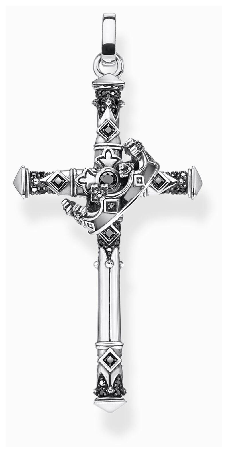 Thomas Sabo Cross and Crown Pendant Sterling Silver - Jewellery