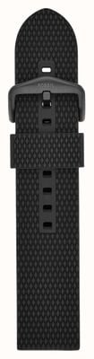 Fossil Текстурированный черный силиконовый ремешок | 22мм | пряжка черного цвета S221430