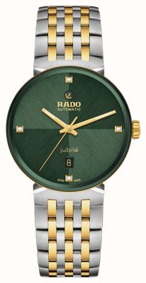 RADO Florence automatique (39 mm) cadran vert gaufré / bracelet en acier inoxydable bicolore R48903723