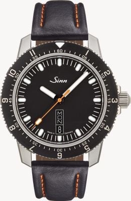 Sinn 105 st sa day/date automatique (41 mm) cadran noir / bracelet cuir noir 105.010 BLACK LEATHER