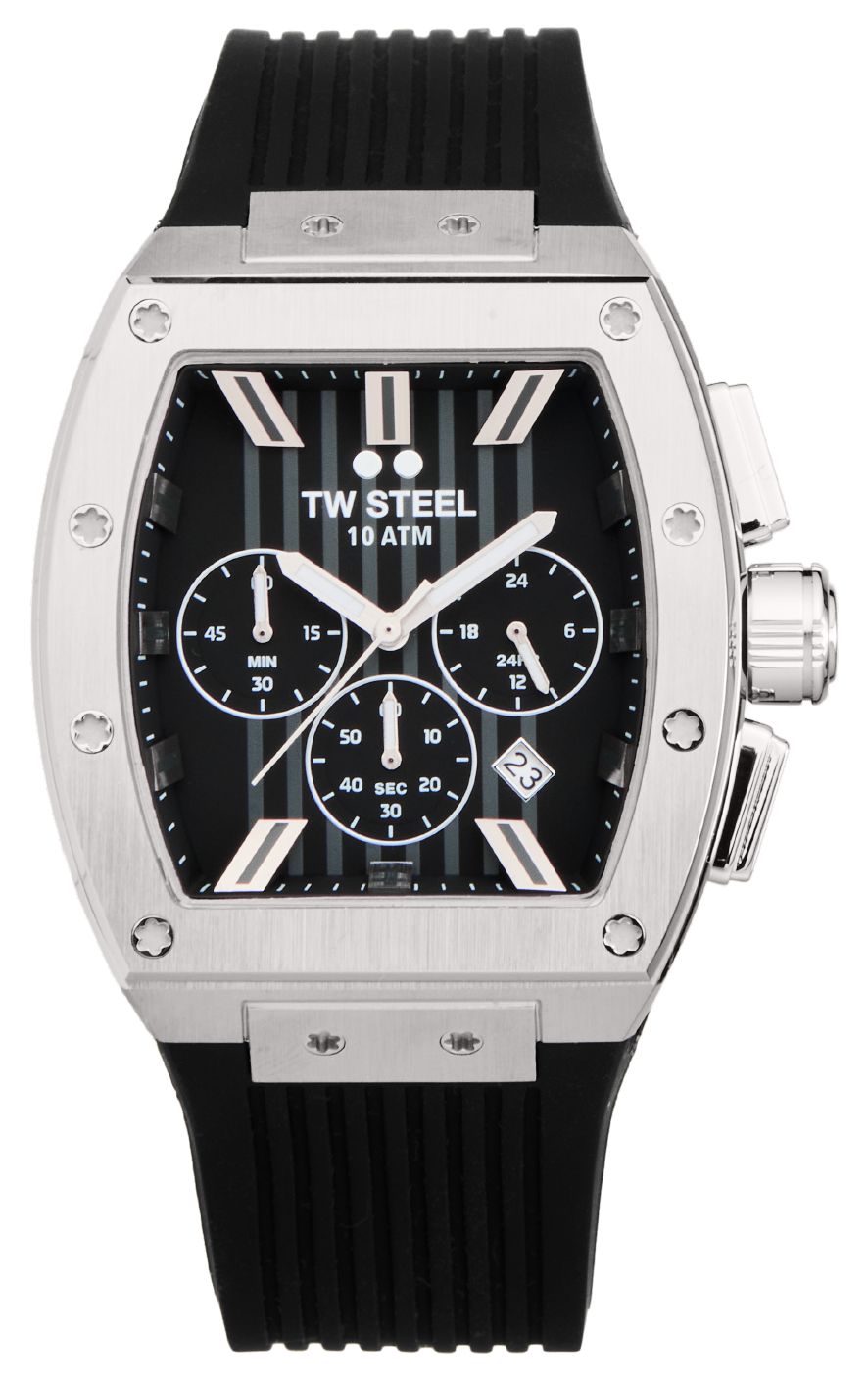 TW Steel Tonneau Quartz Chronograph 42mm Black Dial  Watch