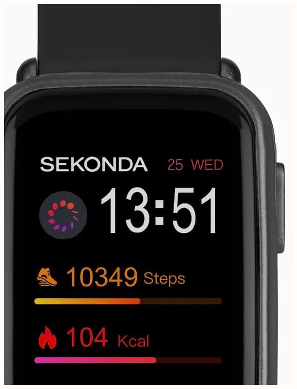 Sekonda Track Smartwatch (26mm) Digital Display / Black Silicone Strap 30171 - vista alternativa 2