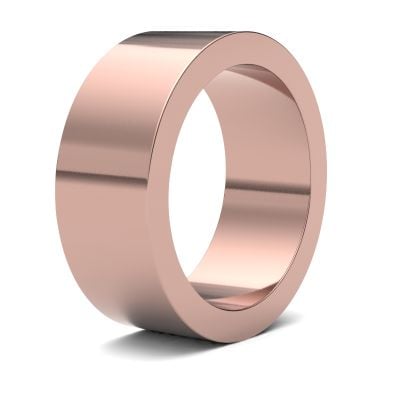 James Moore Wedding Rings | 18ct Rose Gold | 8mm | Heavy | Flat | AG_8LHF-18R