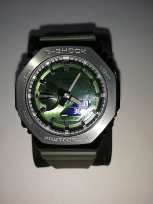Casio G-Shock Green Dial Green Resin Strap GM-2100B-3AER