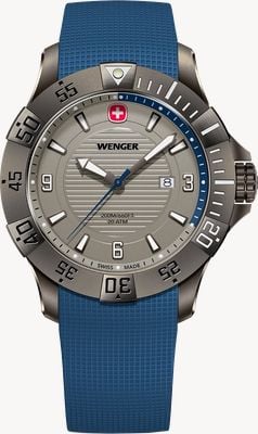 Wenger Seaforce Quartz (43mm) Grey Dial / Blue Silicone Strap 01.0641.142