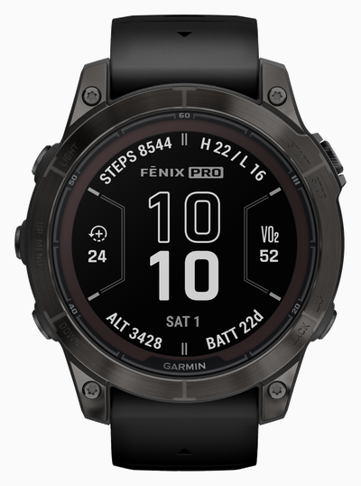 Garmin Fenix 7 Pro Sapphire Solar Carbon Grey DLC Titanium Black Band 010-02777-11