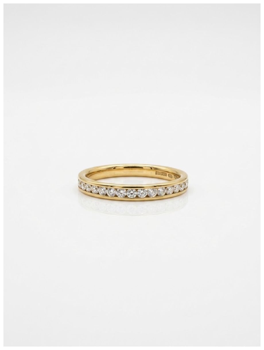 GEMEX 033ct Natural Diamond 9ct Yellow Gold Channel Set Jewellery