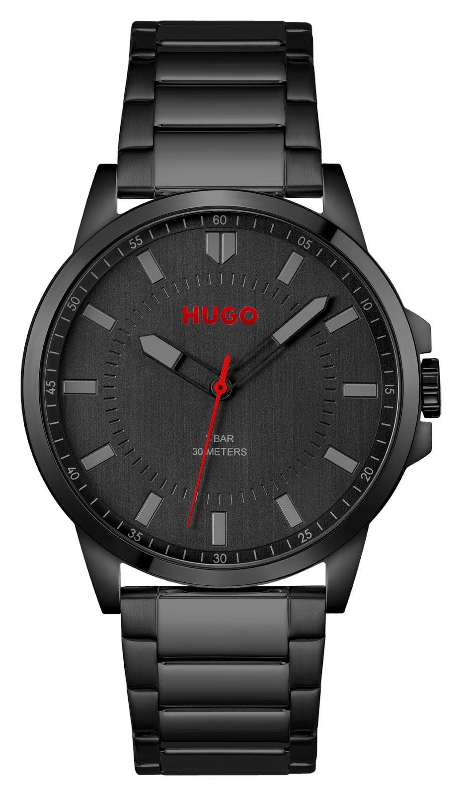 HUGO #premiÃ¨re | bracelet plaquÃ© ionique noir pour homme montre