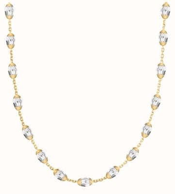 Real Effect London Two-Tone Sterling Silver Bead Chain - (16 Inches) RE16YLW