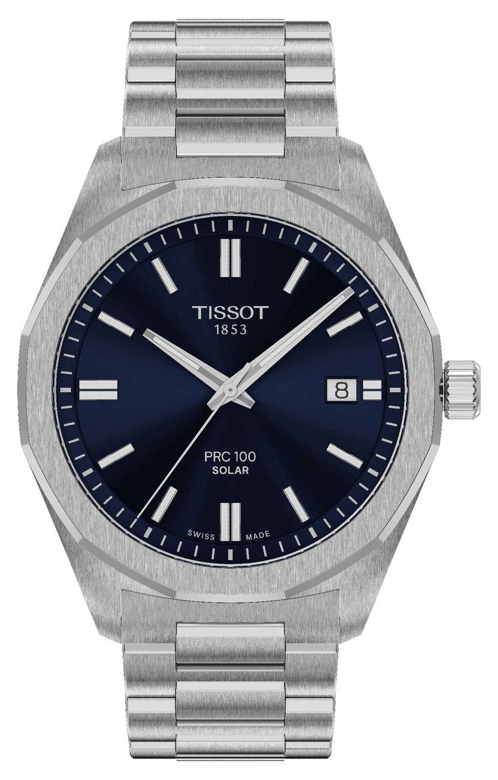 Tissot solaire Prc 100 (39 mm) cadran bleu / bracelet montre-image-170151