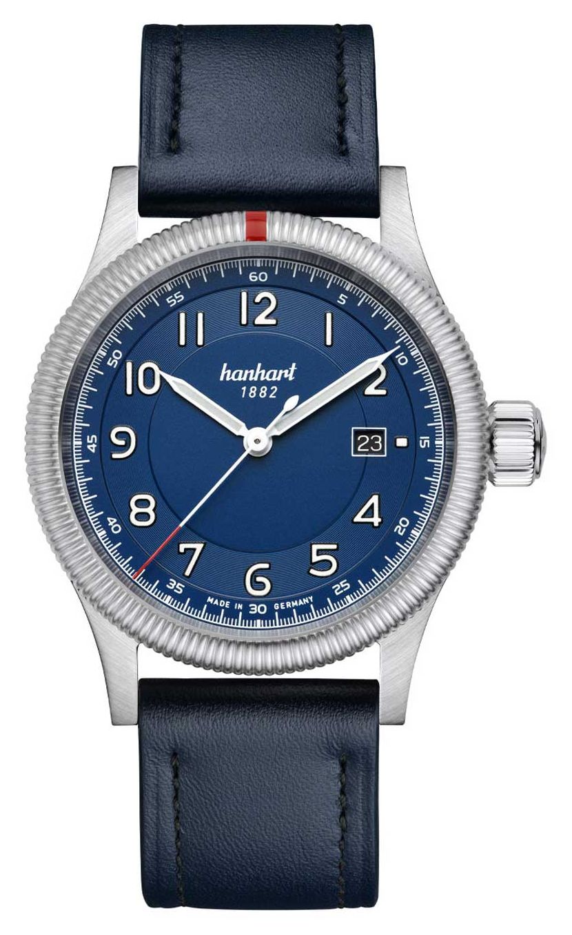 Hanhart automatique Pioneer One (42 mm), cadran bleu montre