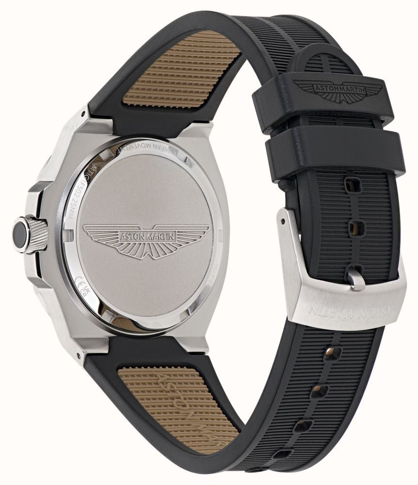 Aston Martin GPQ Icon Quartz (40mm) White Dial / Black Silicone Strap Watch MTIG1F502 - alternative Ansicht 4