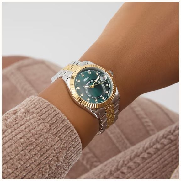 Guess Ladies Jada Two-Tone Multi-Function Date Watch With Green Dial GW0936L3 - autre vue 5