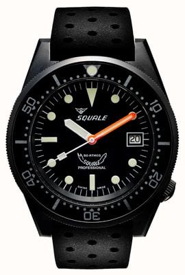 Squale 1521 PVD (42mm) Black Dial / Black Rubber 1521PVD.NT