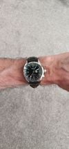 Customer picture of Seiko Prospex Alpinist Mechanical GMT Black Leather Strap SPB379J1 EX DISPLAY