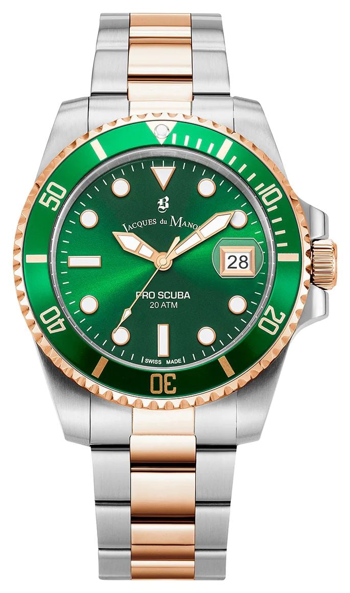 Jacques Du Manoir Pro Scuba (43 mm) cadran vert / montre