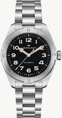 Hamilton Kaki veldexpeditie automatisch (41 mm) zwarte wijzerplaat / roestvrijstalen armband H70315130