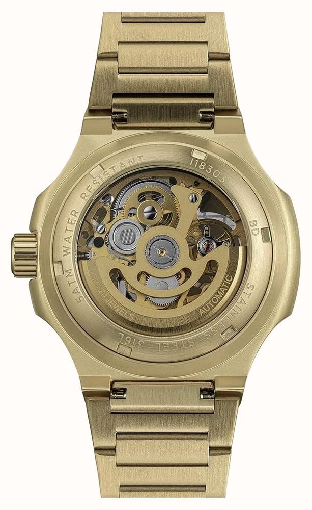 Ingersoll THE FRAME Automatic (47mm) Gold Skeleton Dial / Gold PVD Stainless Steel Bracelet I18303 - vista alternativa 4