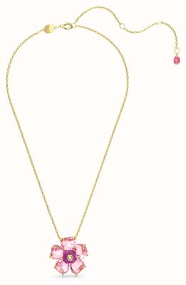 Swarovski Florere Necklace | Gold-Tone Plated | Pink Crystals 5650569