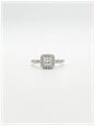 James Moore & Co 0.81ct Princess Natural Diamond Platinum Halo Ring J4621