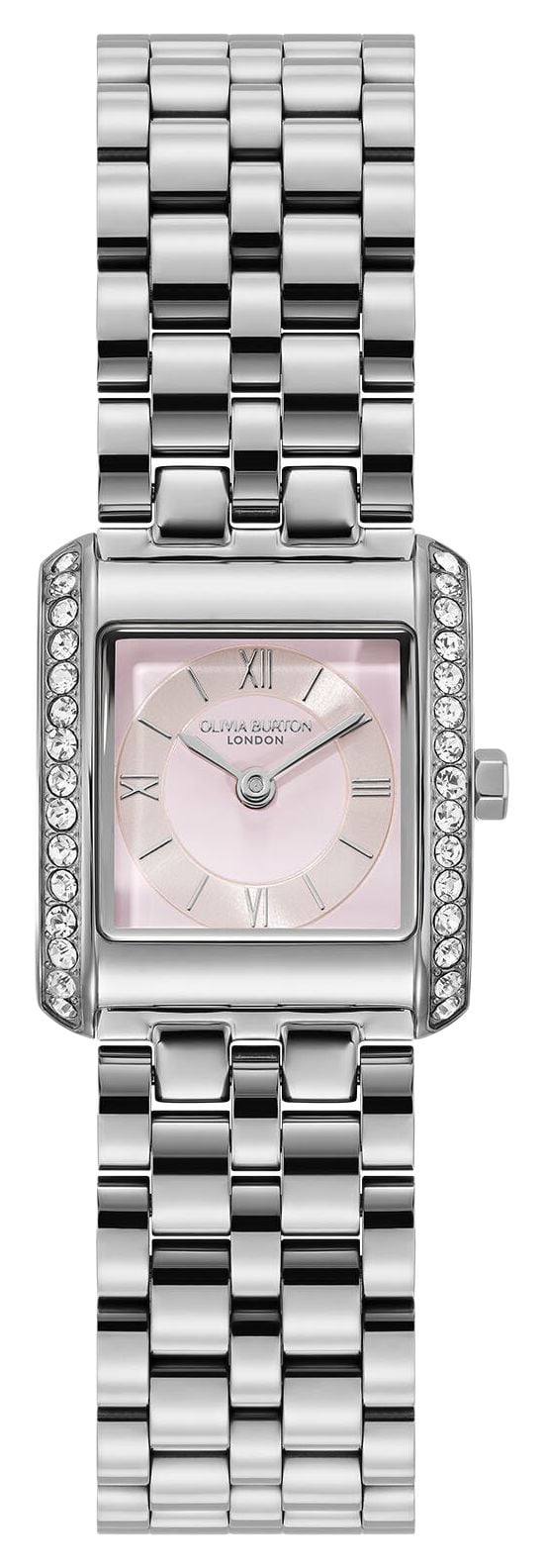 Olivia Burton Olivia Burton 21Mm Berkley Blush Square Watch in Silver