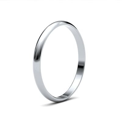 James Moore Wedding Ring | palladio 500 | 2mm | leggero | misura a forma di D | ag_2lld-pd5 AG_2LLD-PD5