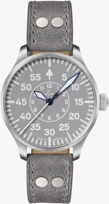 Laco Aachen Grau Automatic (39mm) Grey Dial / Grey Leather Strap 862162