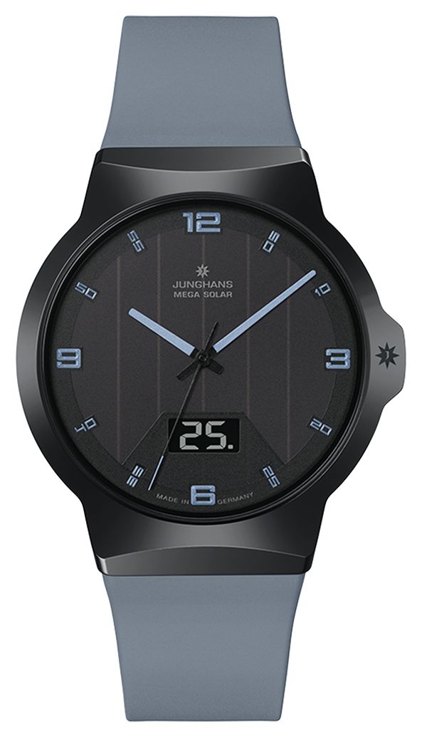 Junghans Force Mega Solar (40.4mm) Black Dial / Blue Grey Watch