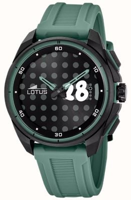 Lotus Connected Full D Hybrid Smartwatch (42.5mm) Digital Display / Light Green Rubber Strap 20002/3