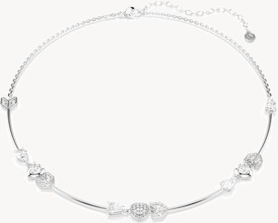 Swarovski Idyllia Necklace, Heart With Arrow, White, Rhodium Plated 5743411