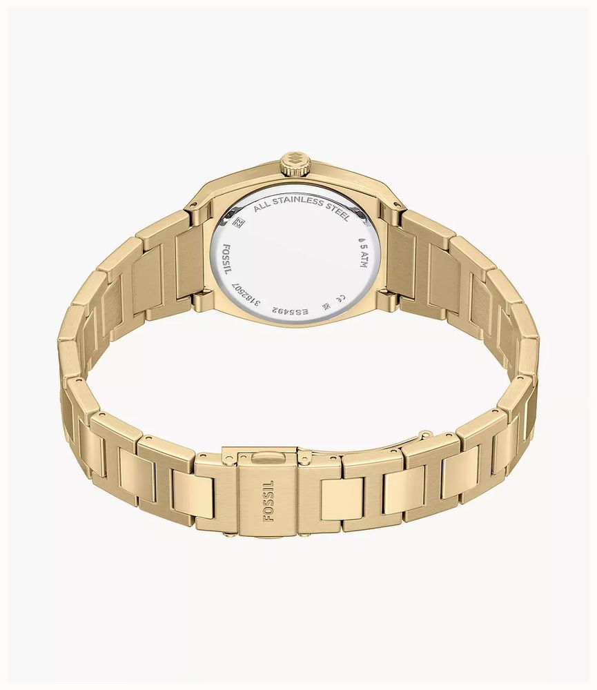 Fossil Everett 27 mm Three-Hand Gold-Tone Stainless Steel Fossil Watch ES5492 - альтернативный вид 4